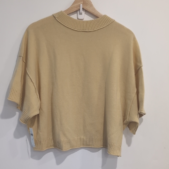 New The Goldie Crew-Neck Cashmere Sweater Size Medium Butter Yellow Oversized - Picture 6 of 8